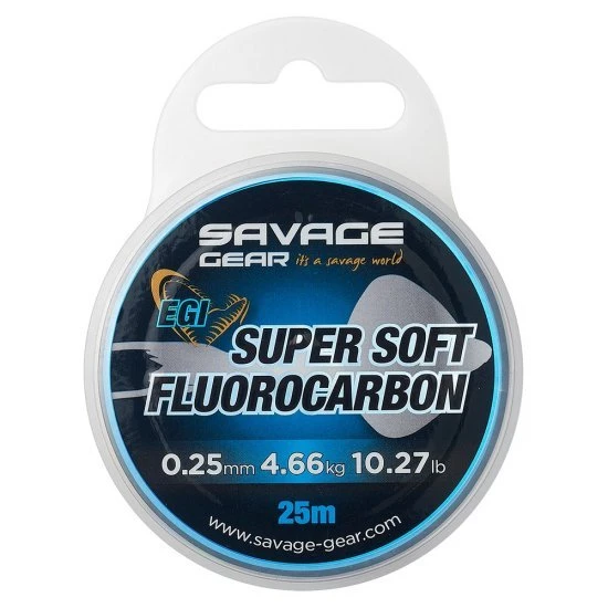 Savage Gear Super Soft Fluorocarbon Egi 25m 0.25mm Pink 1 Savage Gear Super Soft Fluorocarbon Egi 25m 0.25mm Pink
